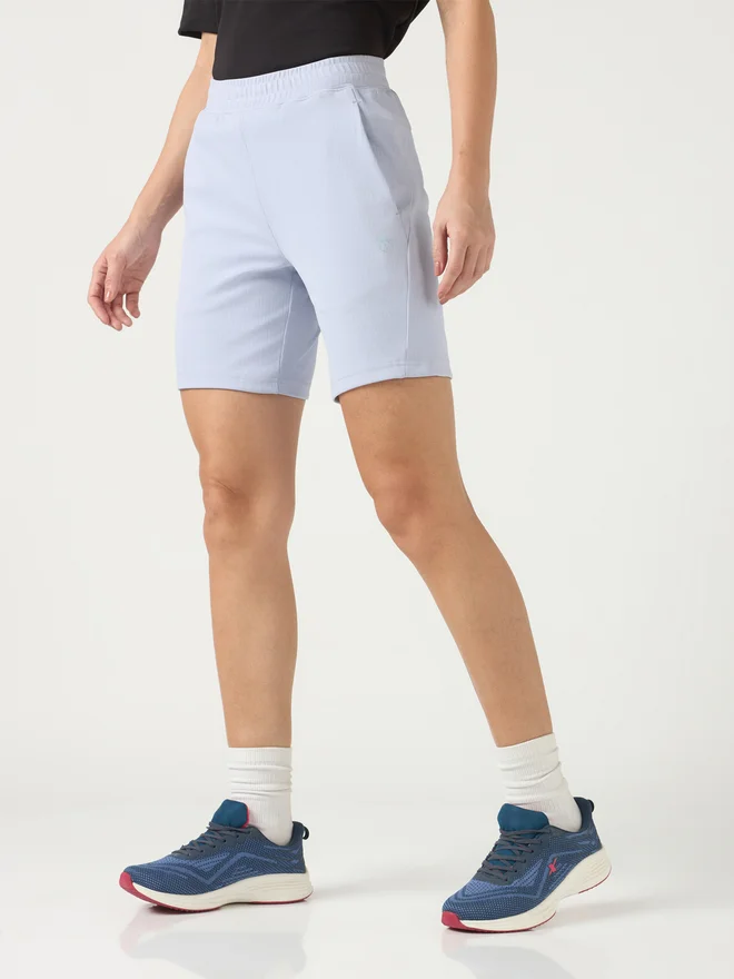 Technosport blue Regular Fit Sports Shorts with ELASTOPLUS for Women | Best Price UAE