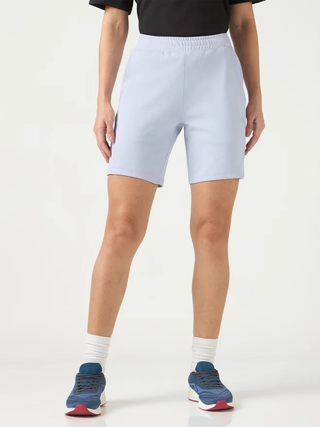 Technosport blue Regular Fit Sports Shorts with ELASTOPLUS for Women | Best Price UAE
