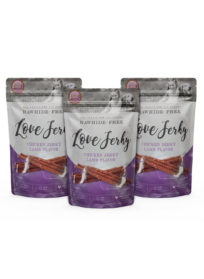 Rena 'S Love Chicken Jerky Lamb Flavour Chicken Sticks For All Breeds Of Dogs, Raw-Hide Free, 100% Cage Free Chicken, Low Fat, Easy To Digest, 360G (Pack Of 3) - Image 1