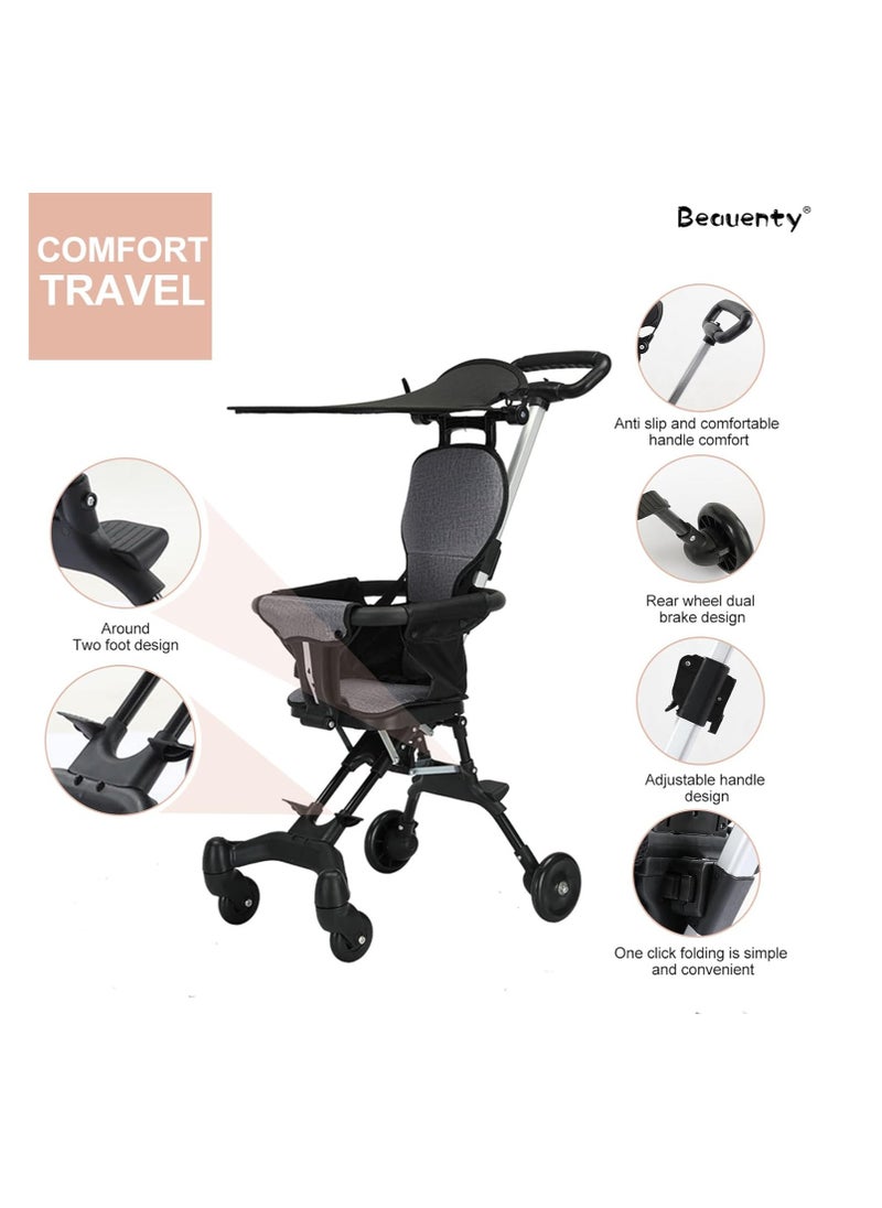Generic Baby Stroller Lightweight & Foldable Compact And Reversible Handle bar Safety Belt Travel Pram For Baby From 6 Month to 3 Years  - Image 2