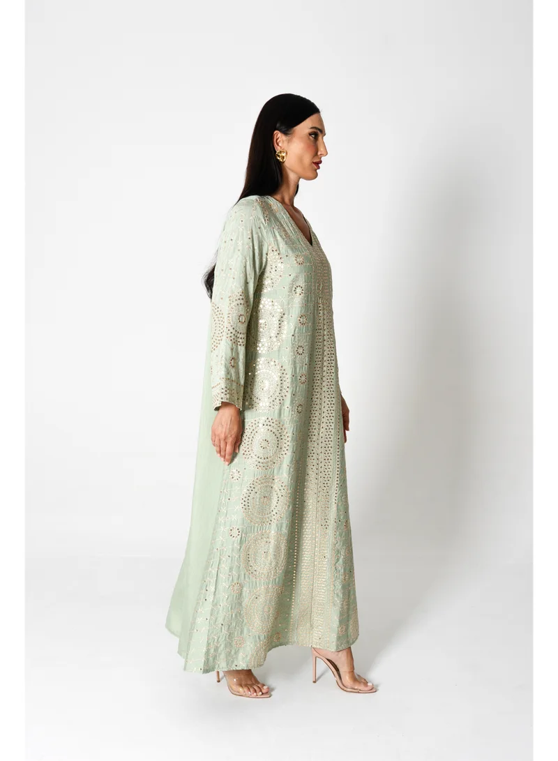 IKKXA Modern Embroidered Jalabiya