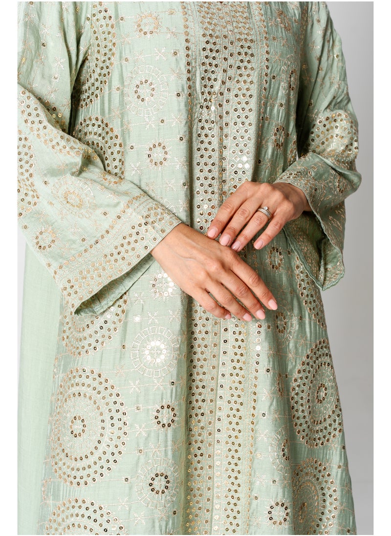اكسا جلابية عصرية مطرزة  - Image 3