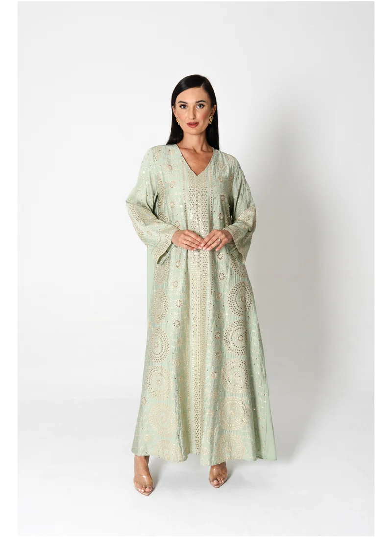 IKKXA Modern Embroidered Jalabiya