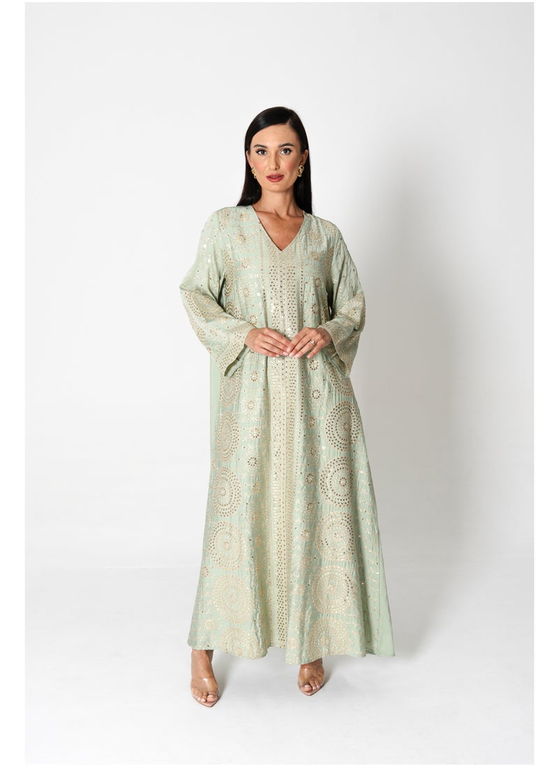 اكسا جلابية عصرية مطرزة  - Image 1