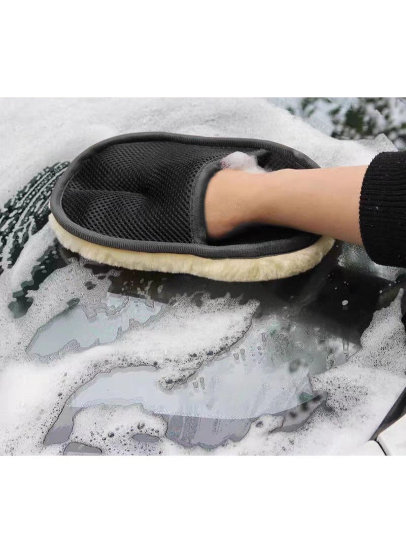 2pcs Home Cleaning and Car Wash Glove Set, Car Cleaning and Waxing Tool, Household Cleaning Gloves for Faster Cleaning and Polishing of Floors - Image 3