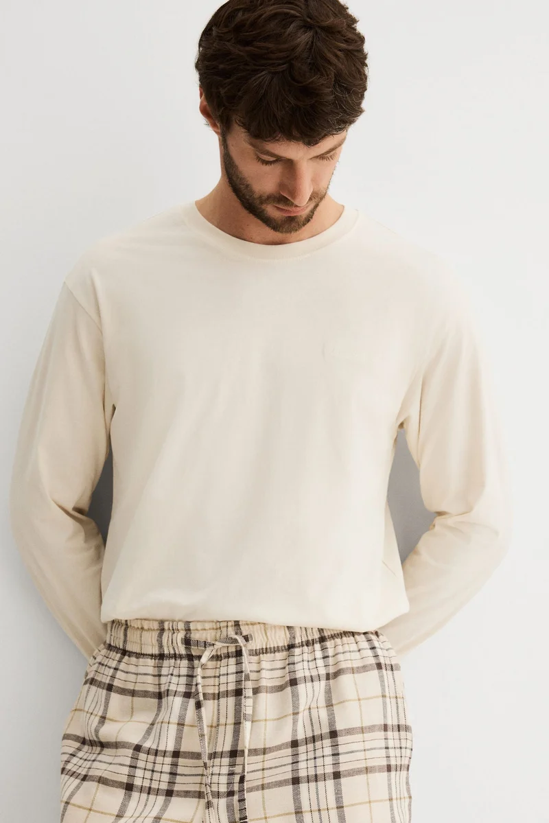 H&M Cotton pyjama top and bottoms