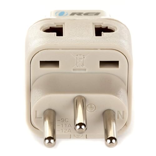 OREI India to Switzerland, Rwanda, Liechtenstein (Type J) Travel Adapter Plug - 2 in 1 - CE Certified - RoHS Compliant - White Color (DB-11A) - Image 3