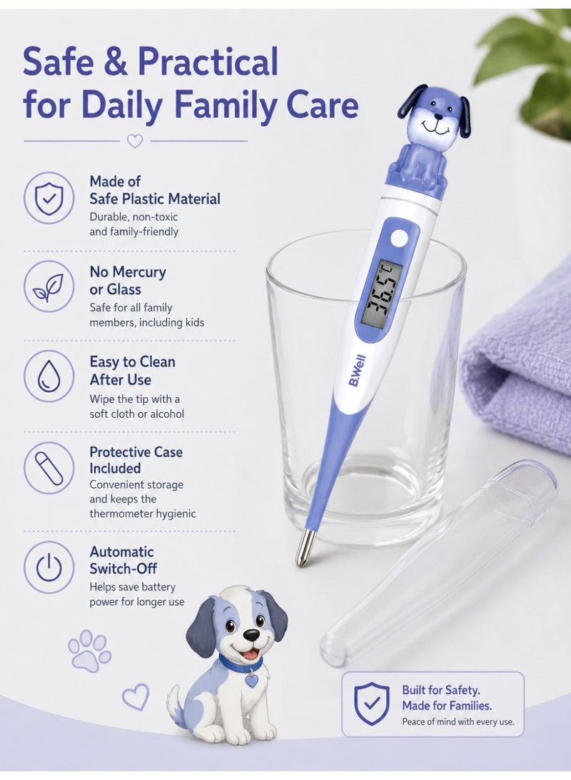 B.Well PRO-06 Dog Flex Digital Thermometer with Flexible Tip, Fast Measurement & Case - Image 5