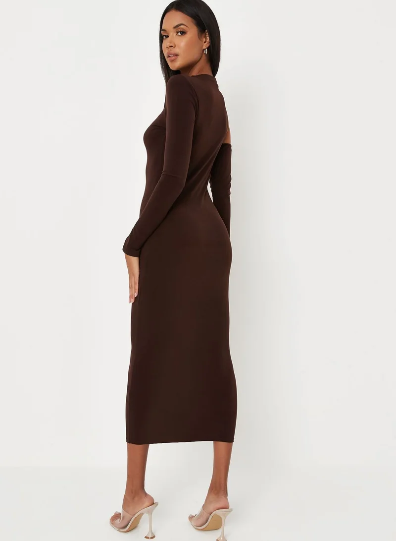 Missguided Cut Out Ruched Dress