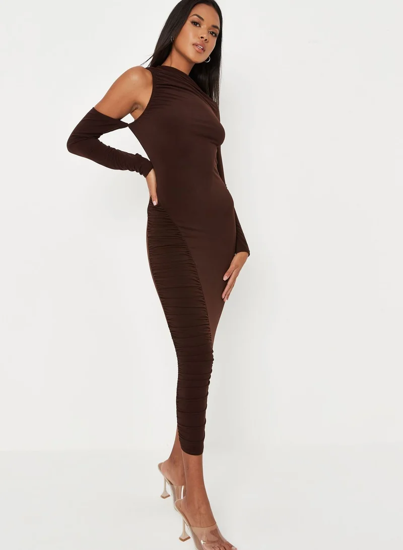 Missguided Cut Out Ruched Dress
