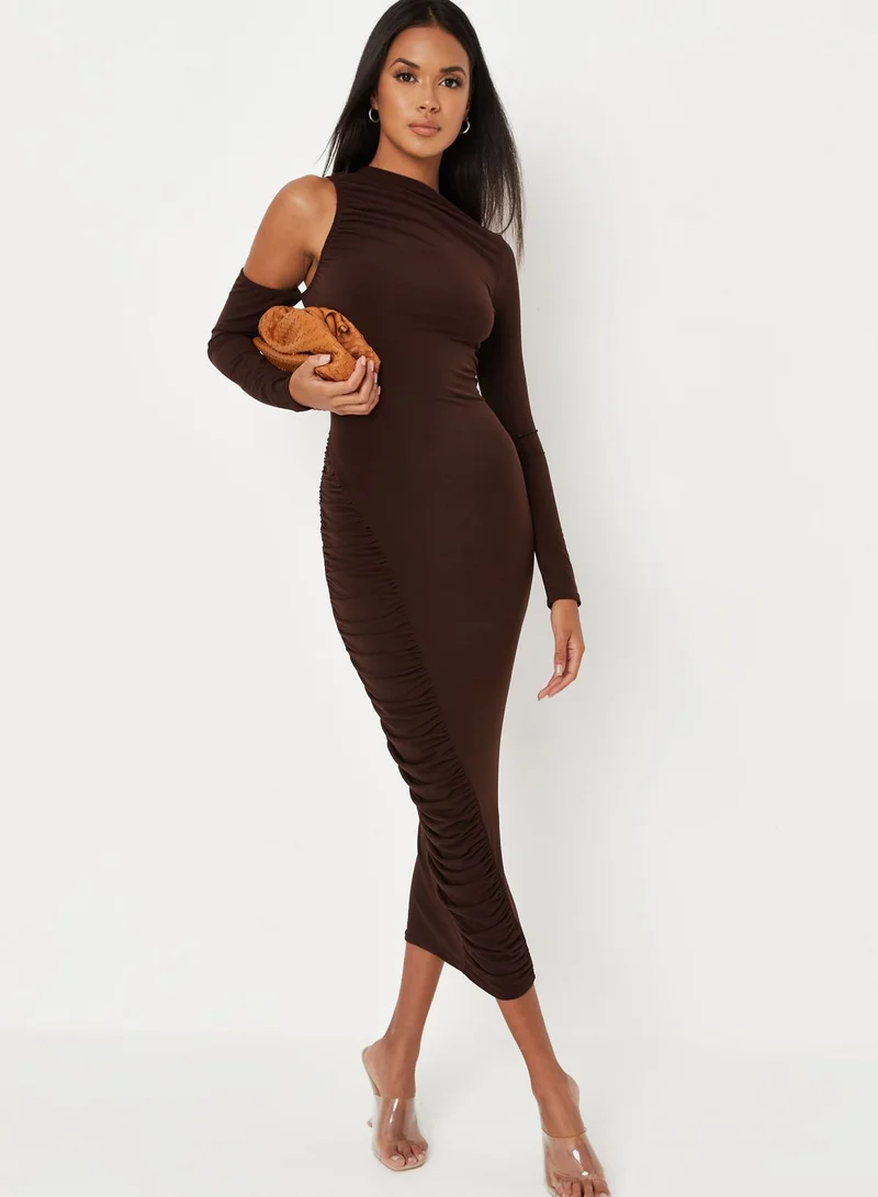 Missguided Cut Out Ruched Dress