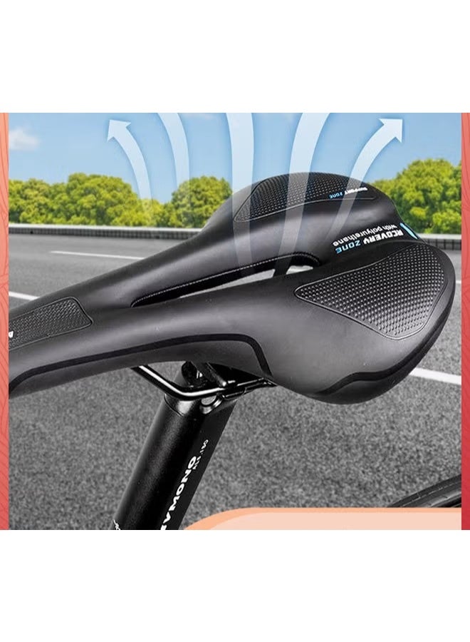 EETU Bike Seat,Mountain Bike Saddle,Comfortable Cycling Saddle Cushion,Bicycle Saddle Replacement,Breathable Cushion,Ergonomic Saddle,Shock Absorbing Bicycle Seat,Univeral Seat For BMX,Road,Most Bike - Image 2