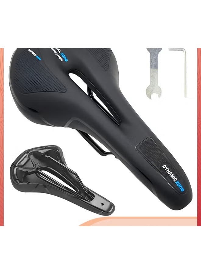 EETU Bike Seat,Mountain Bike Saddle,Comfortable Cycling Saddle Cushion,Bicycle Saddle Replacement,Breathable Cushion,Ergonomic Saddle,Shock Absorbing Bicycle Seat,Univeral Seat For BMX,Road,Most Bike - Image 1