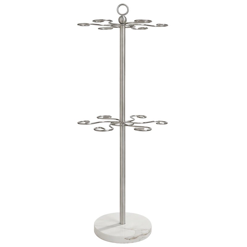 GZILA Countertop Wine Glass Holder Large, Free Standing Marble Base Tabletop Stemware Rack with 12 Holders Heavy Duty Cocktail Glass Tree Stand, SUS304 Stainless Steel - Image 2