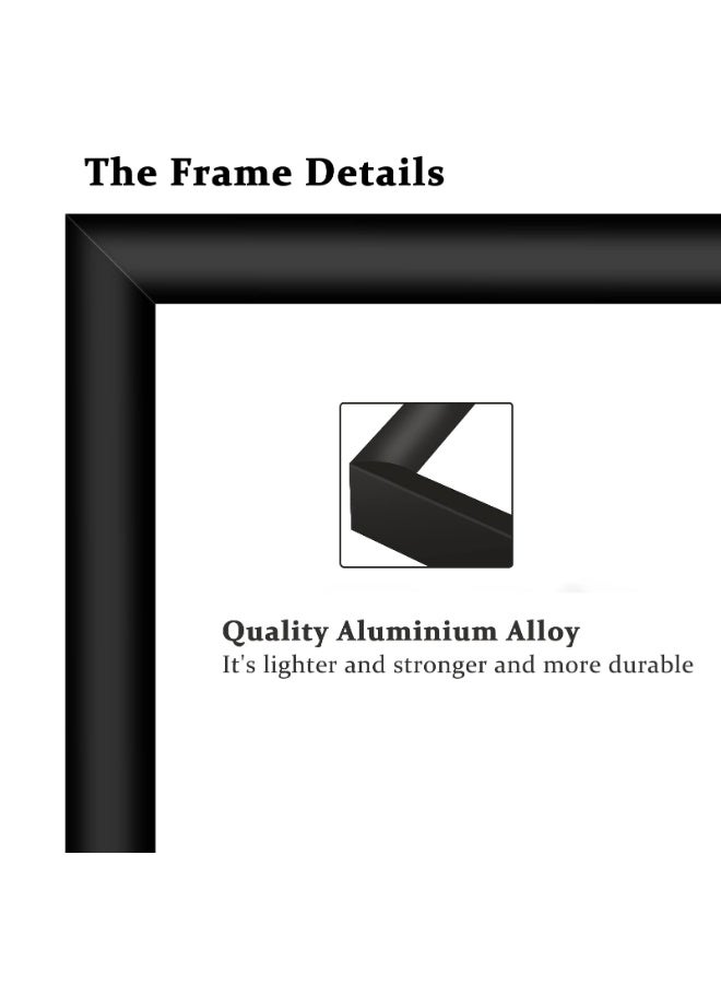 يوفان إطار صور A4، عبوة من قطعتين - إطار صور أسود 21×30 سم، إطار شهادات للتعليق على الحائط أو العرض على سطح الطاولة، مجموعة من قطعتين - Image 4