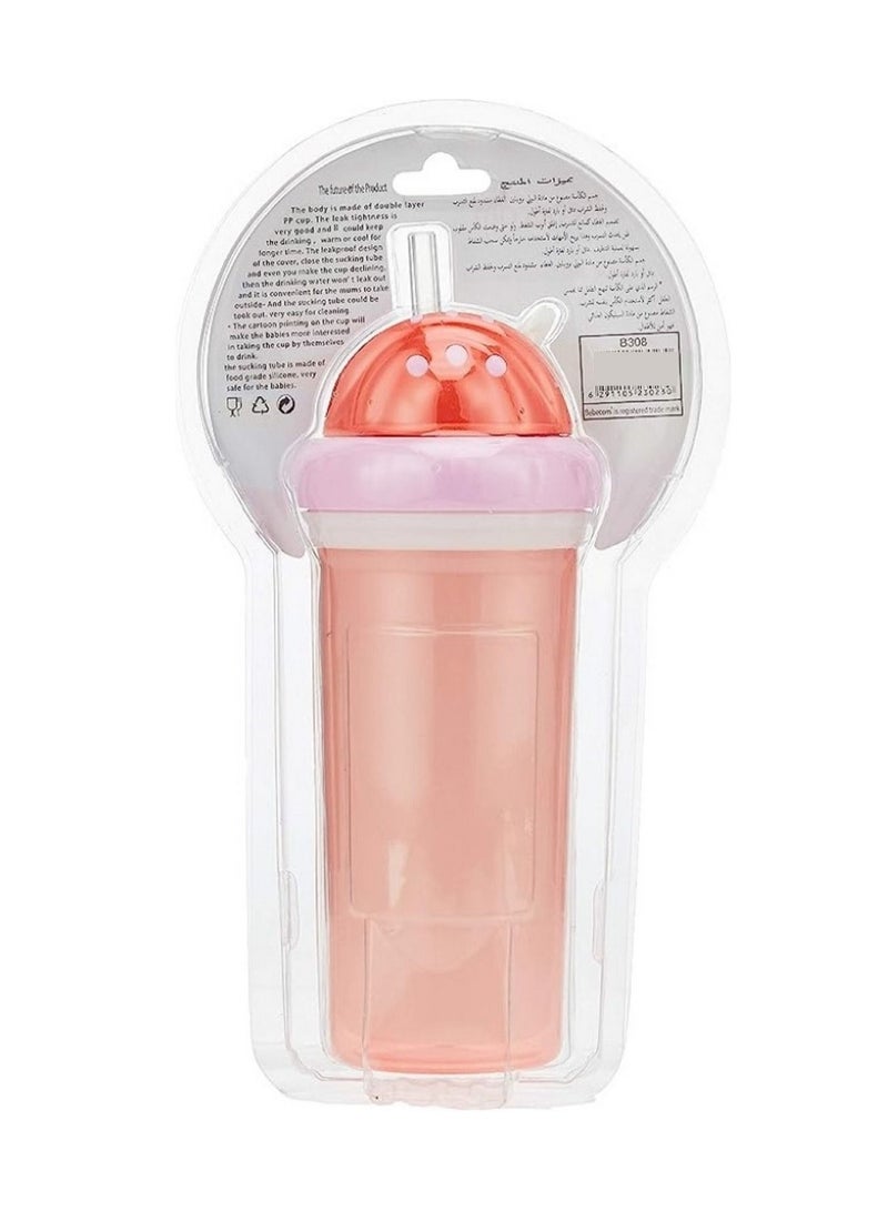 بيبكوم كوب ماء بطبقتين للاحتفاظ بالحرارة ، 260 مل ألوان متنوعة - Image 3