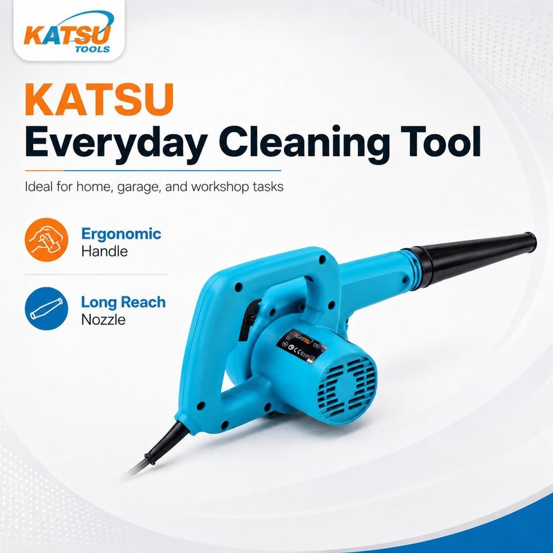 KATSU Tools KATSU Electric Air Blower, Large Volume 550W Leaf Dust Blower Inflator with Variable Speed for Office Computers Construction Home Garden Lawn Care, Car Corner Dust Clearing 100760 - Image 5