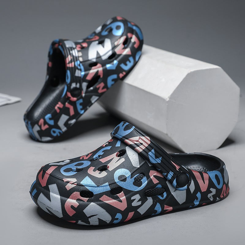 Children'S Cave Shoes Boys And Girls Outer Wear Non-Slip Platform Slippers Summer Baotou Children'S Outdoor Beach Sandals - Image 2
