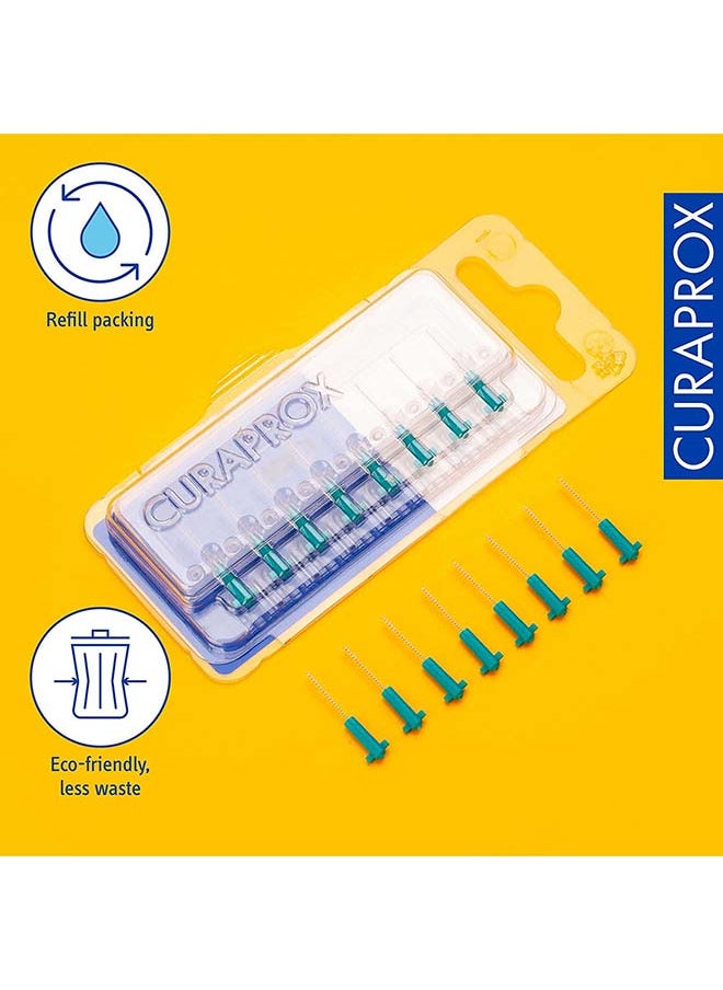 CURAPROX - فرشاة أسنان بين الأسنان CPS 06 Prime Refill من Curaprox، فيروزي، 8 قطع - 8 × 0.6 مم - 2.2 مم فرشاة أسنان داخلية. - Image 1