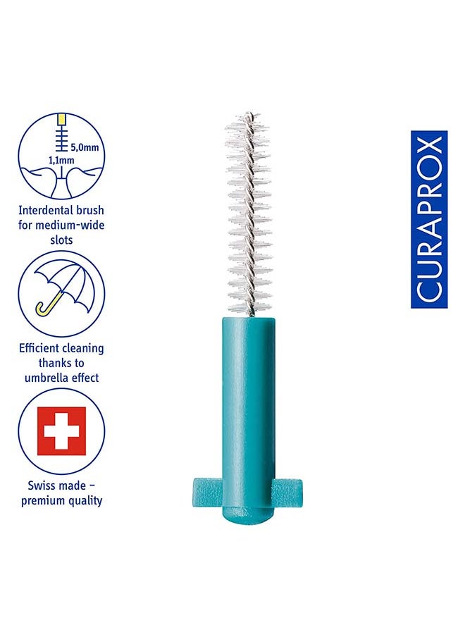 CURAPROX - فرشاة أسنان بين الأسنان CPS 06 Prime Refill من Curaprox، فيروزي، 8 قطع - 8 × 0.6 مم - 2.2 مم فرشاة أسنان داخلية. - Image 1
