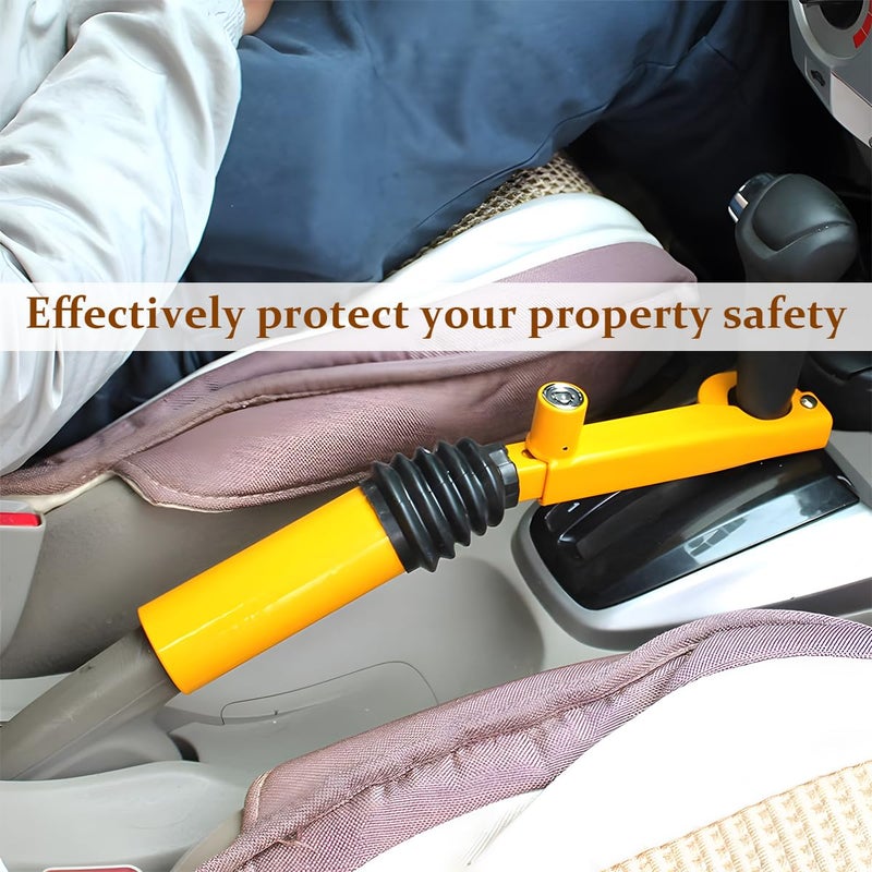 Bittwee Car Gear Stick Lock, Anti-Theft Device Security Adjustable Vehicle Handbrake to Gear Stick Lock with 2 Keys, Automotive Manual Padlock Mechanism, Universal for SUV RV Truck - Image 4