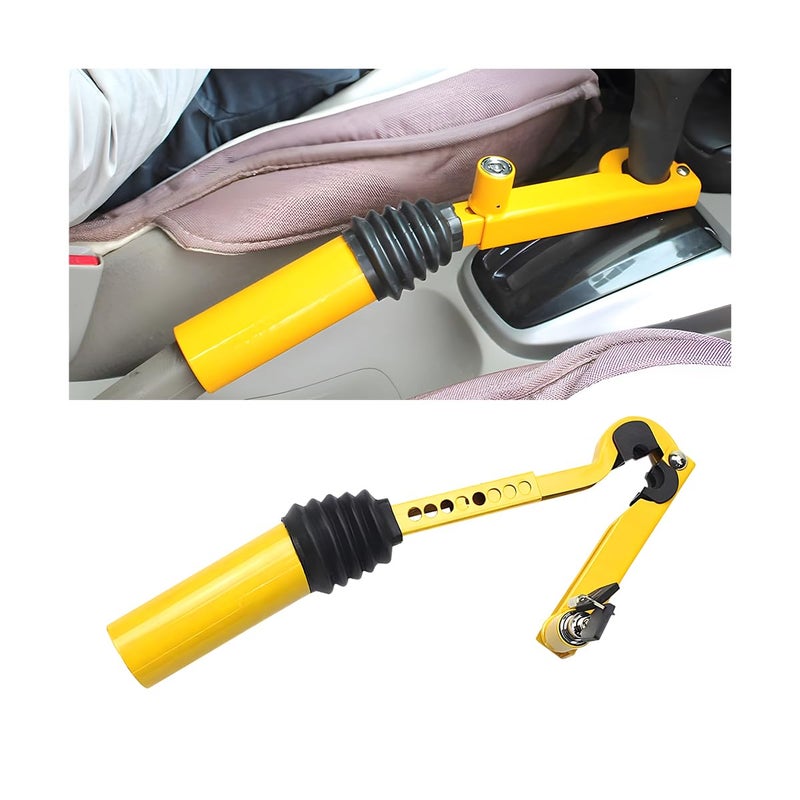 Bittwee Car Gear Stick Lock, Anti-Theft Device Security Adjustable Vehicle Handbrake to Gear Stick Lock with 2 Keys, Automotive Manual Padlock Mechanism, Universal for SUV RV Truck - Image 1