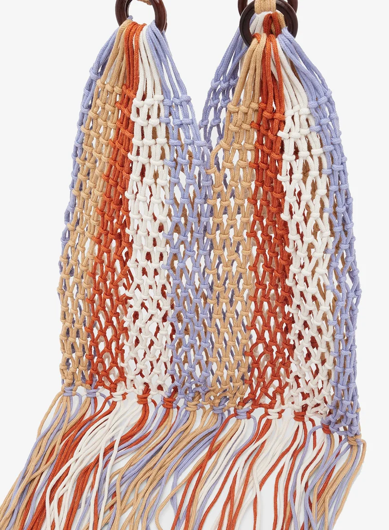 Ginger Multicolor Raffia Woven Tote for Women | Best Price UAE
