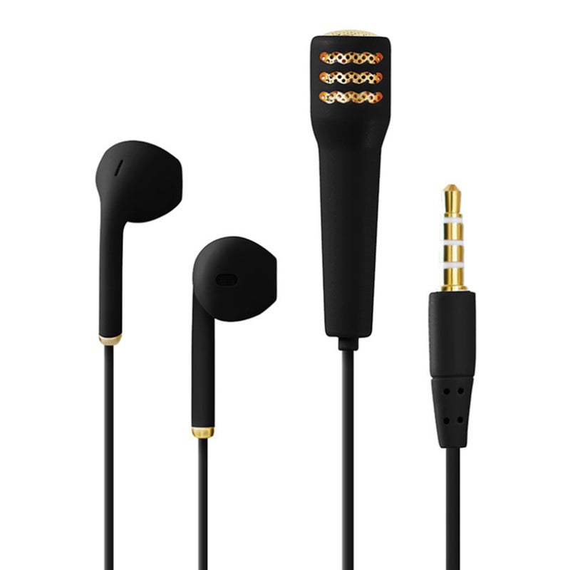 Personal-Karaoke-Earphone Mini Portable Mega Bass KTV Wired Headphone with Microhone for Live Broadcasting - Image 2