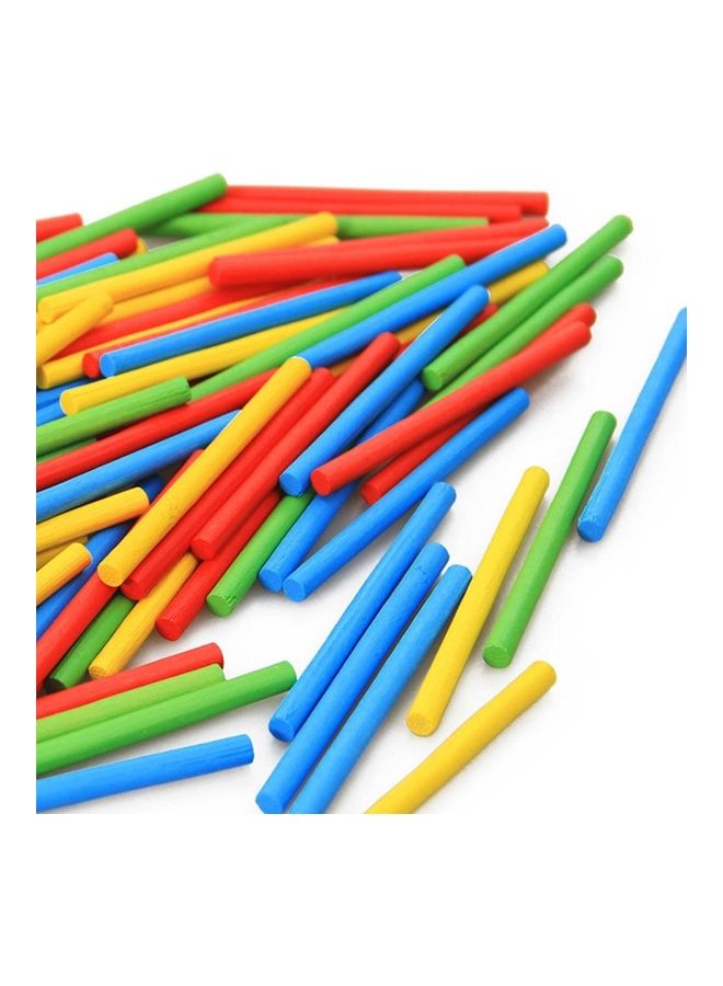 NIBEMINENT 100-Piece Colourful Bamboo Counting Sticks Mathematics Teaching for Kids 8 X 0.5cm - Image 4