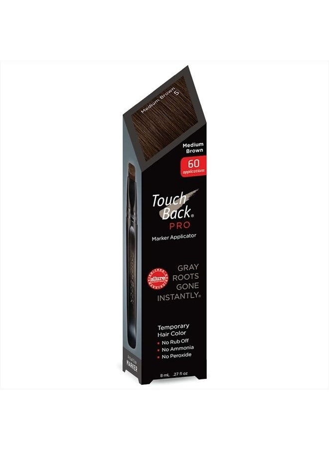 TouchBack - PRO Gray Root Touch Up Marker Applicator - Real Hair Color Medium Brown - Image 1