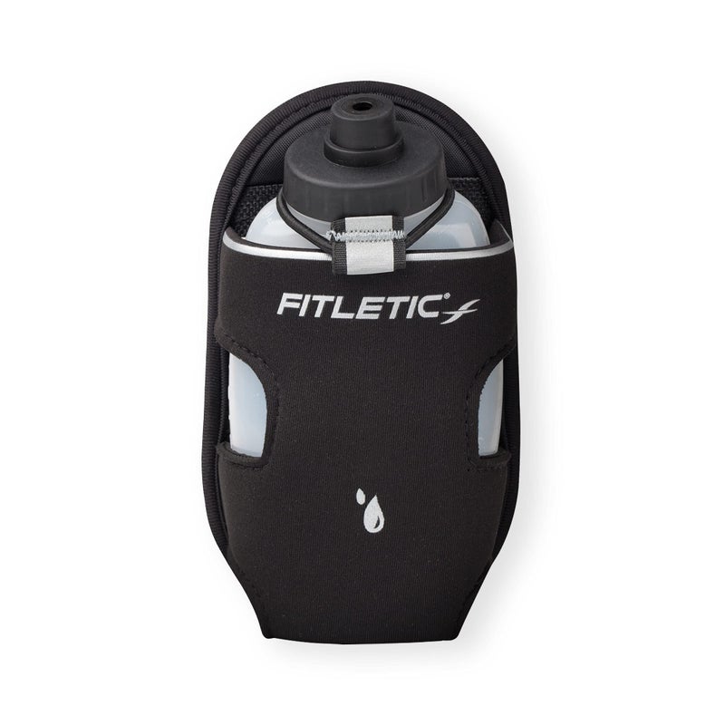 Fitletic 8-ounce Sport Water Bottle with Holster Attachable to Belts. No-Bite Cap Quick Hydration for Daily Running, Marathon, Triathlon - Image 1