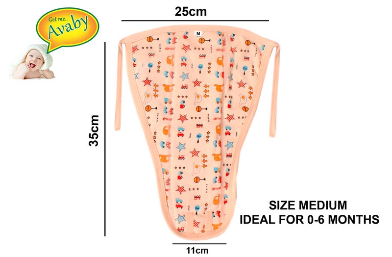 AVABY Cloth Nappies for Newborn,Reusable Diapers, Cotton Langots,U Shaped Double Layer Padded Extra Soft Nappy(Pack of 6) (0-6 Months) - Image 5