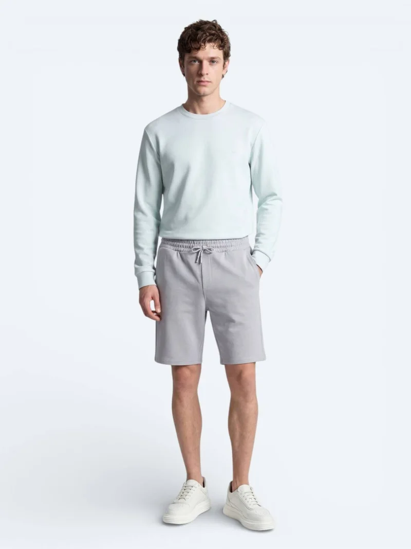 Kip Grey Knitting Regular Fit Casual Bermuda