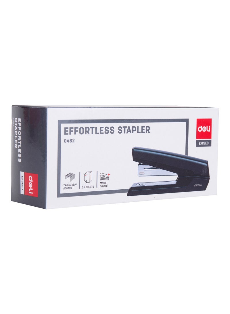 Deli E0462 Effortless Stapler – 25 Sheets, Durable Metal Design, Anti-Skid Base, Black - Image 5