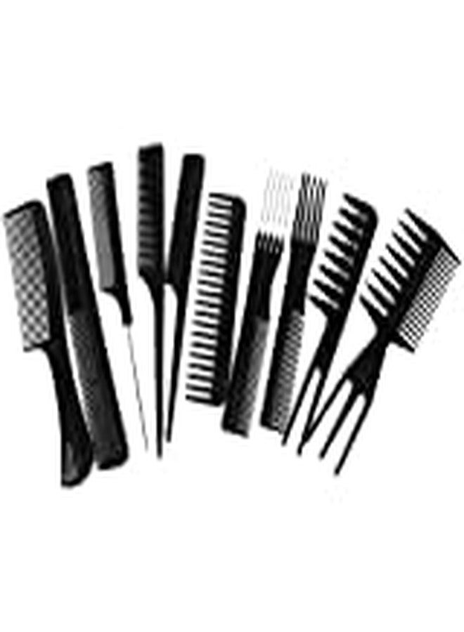 SEASPIRIT 10 Pcs Multipurpose Salon Hair Styling Hairdressing hairdresser Barber Combs Professional Comb Kit 10 pcs - Image 1