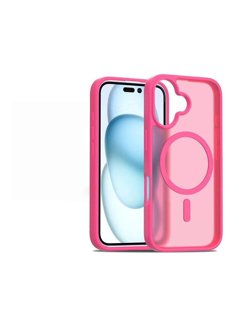 general Compatible  iPhone 17 Semi-Transparent Matte Textured Thick Case Strong Magnetic Attachment MagSafe Compatible Full-Edge Drop Protection Fingerprint-Resistant  Scratch-Resistant Case - Image 1