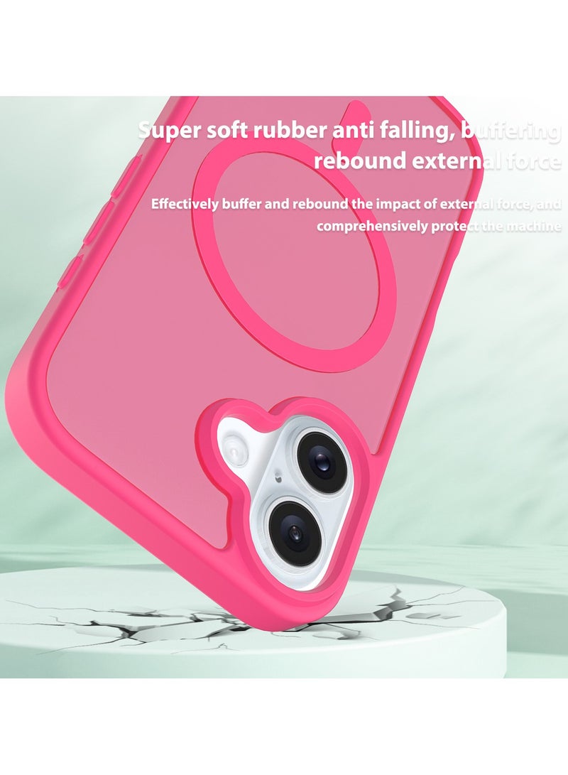 general Compatible  iPhone 17 Semi-Transparent Matte Textured Thick Case Strong Magnetic Attachment MagSafe Compatible Full-Edge Drop Protection Fingerprint-Resistant  Scratch-Resistant Case - Image 4