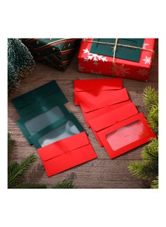 SYOSI 60 Pack Window Gift Card Envelopes Gift Card Sleeves Blank Holders for Greeting Mailing Envelopes Red and Green  - Image 2