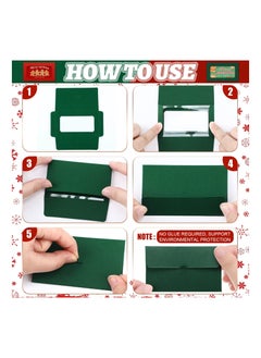 SYOSI 60 Pack Window Gift Card Envelopes Gift Card Sleeves Blank Holders for Greeting Mailing Envelopes Red and Green  - Image 4