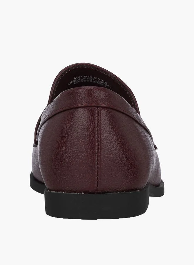 Flora Bella By Shoexpress BURGUNDY Women Slip-On Loafers for Women | Best Price UAE