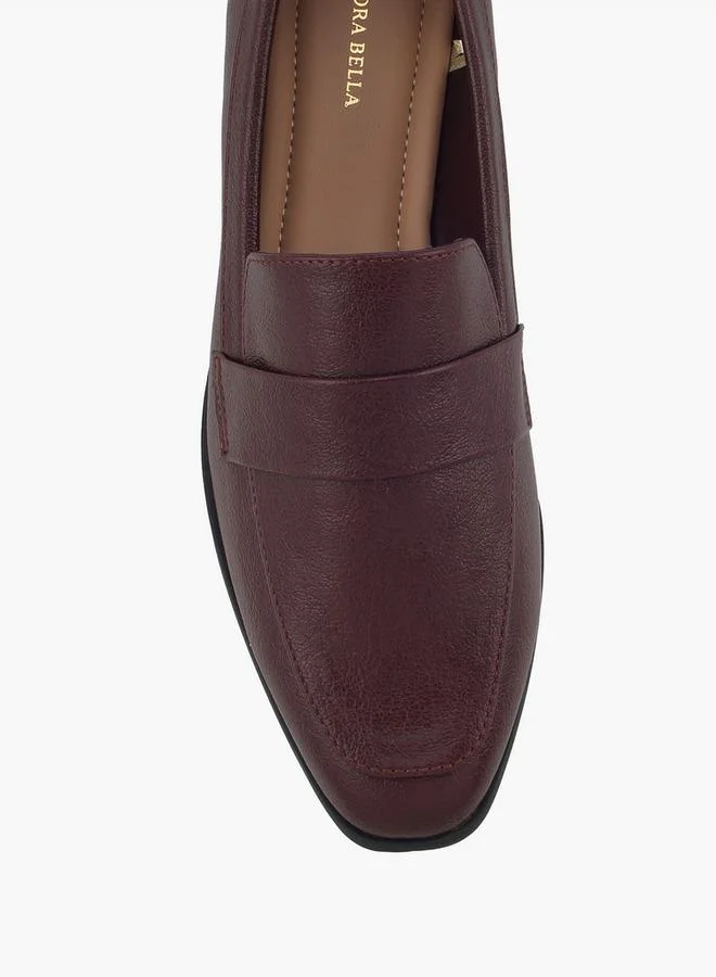 Flora Bella By Shoexpress BURGUNDY Women Slip-On Loafers for Women | Best Price UAE