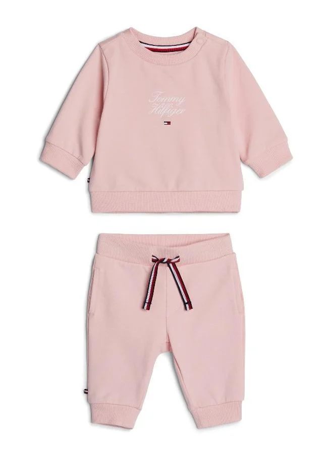 تومي هيلفيغر Infant Logo T-Shirt & & Pant Set