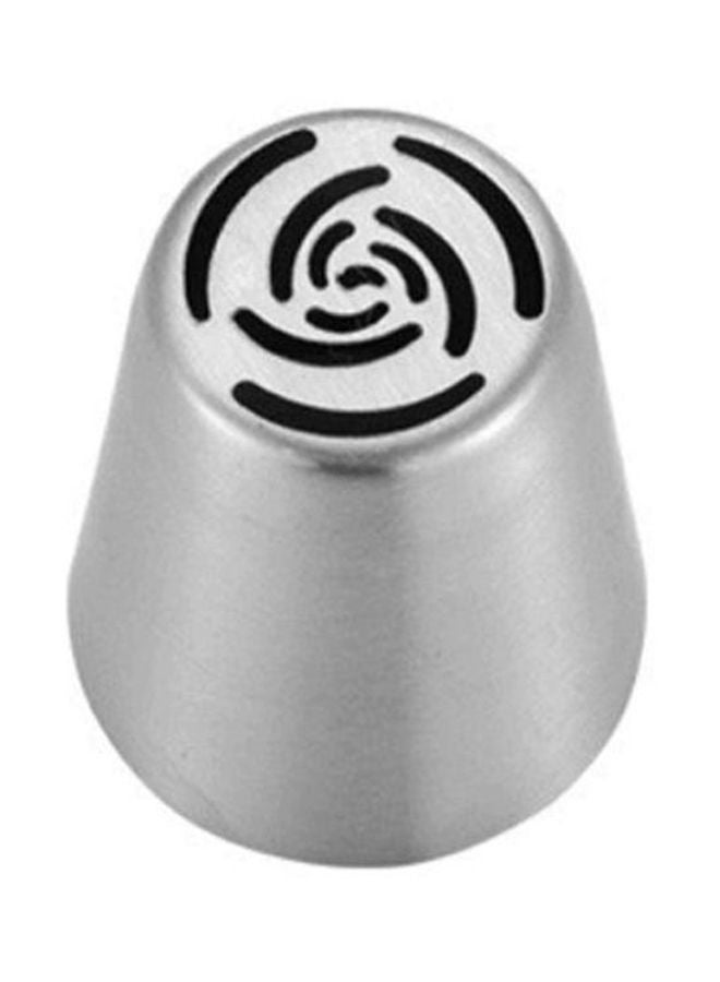 NIBEMINENT Cake Decorating Piping Nozzle Silver 3.7x3.1cm  - Image 1