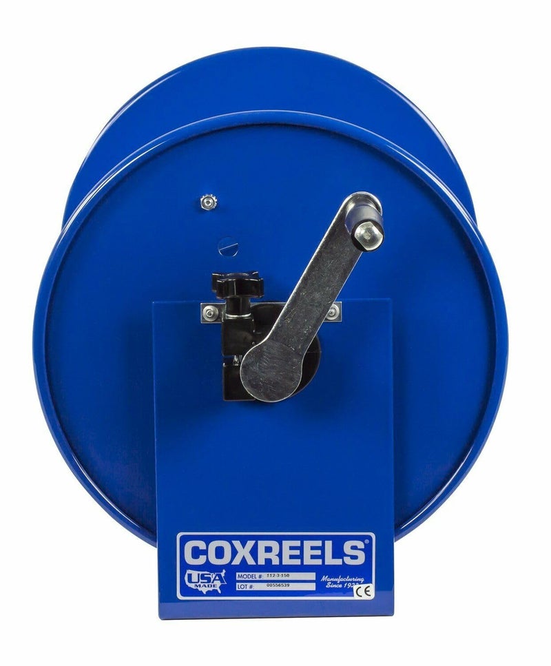 Coxreels 112-3-100 Hand Crank Hose Reel - Heavy-Duty Steel Frame for Stability - Adjustable Tension Brake for Controlled Operation- Fits 3/8 inches x 100 ft Hose - 12 x 18.25 x 13 inches - Image 4
