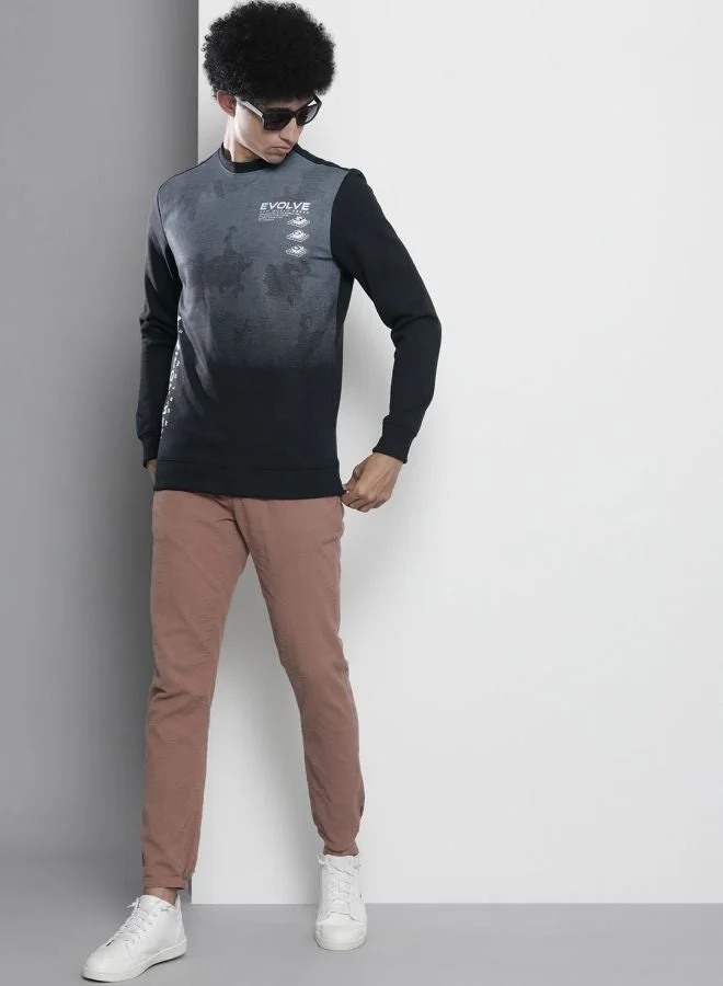 The Indian Garage Co  The Indian Garage Co Men Regular Fit Printed Crew Neck Full Sleeves Sweatshirt  | Best Price UAE