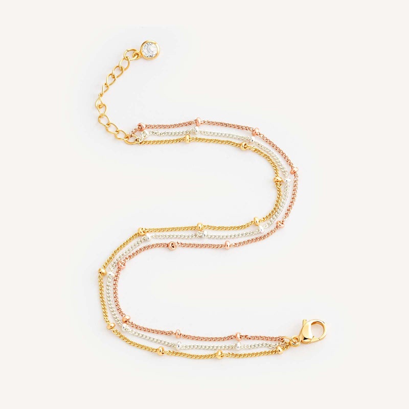 ميفيكو سوار MEVECCO للنساء مطلي بالذهب عيار 14 قيراطًا، سلسلة رقيقة، مجوهرات بسيطة، صناعة يدوية لطيفة، بسيطة، مناسبة لها - Image 5