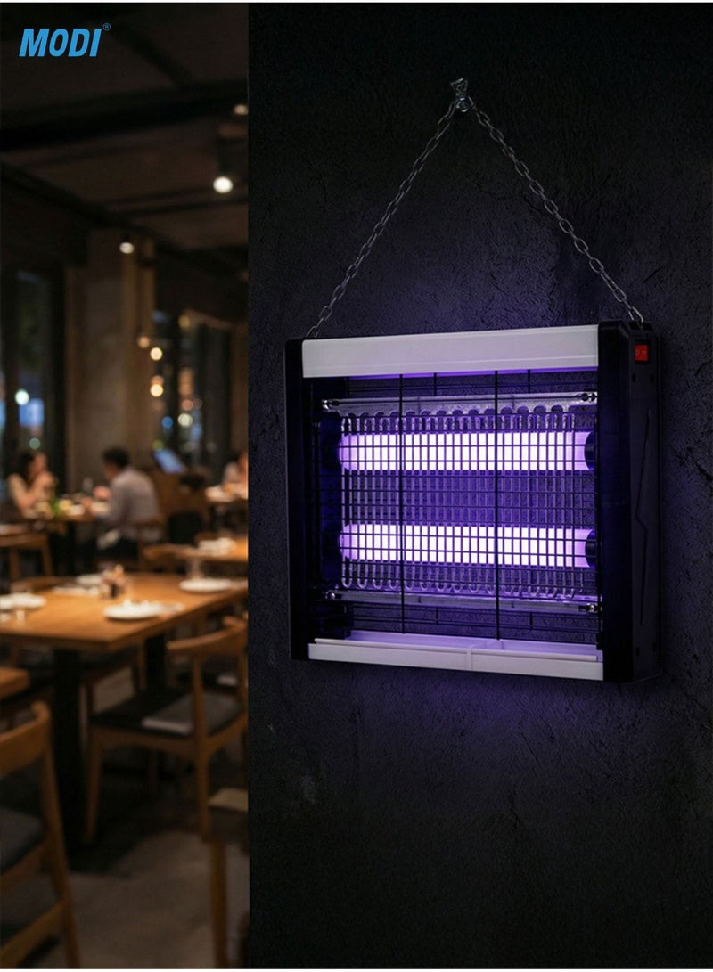 MODI Electric Flying Insect Killer Mosquito Killer Lamp Bug Zapper Hangable Indoor Outdoor Fly Trap High Voltage UV Light Insect Eliminator for Home Office Kitchen - 20W - Image 3