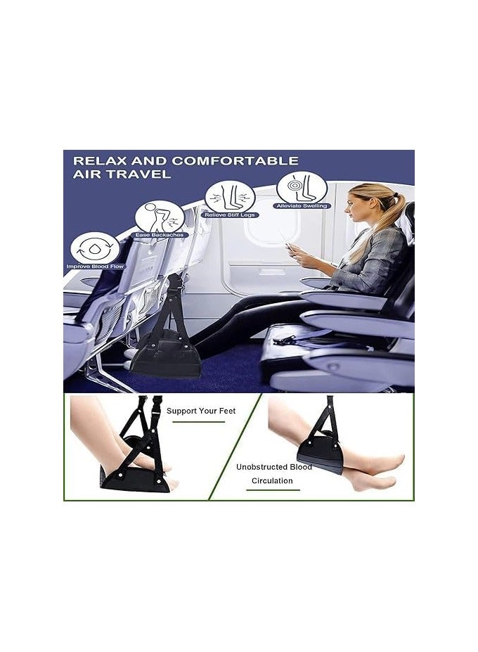 Adjustable Airplanes, Trains, Cars, and Office Hammock footrest – Portable Foot Hammock for Travel with Memory Foam Cushion, Leg and Back Support, Lightweight Foldable Design for Comfort - Image 5