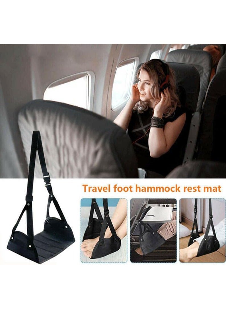 Adjustable Airplanes, Trains, Cars, and Office Hammock footrest – Portable Foot Hammock for Travel with Memory Foam Cushion, Leg and Back Support, Lightweight Foldable Design for Comfort - Image 3