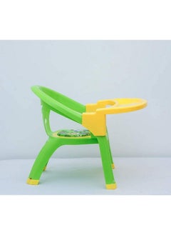 Nabhya Small Baby Chair With Safety Tray And Soft Cushion With Baby Whistle Sound Random Color (Blue)  - Image 3